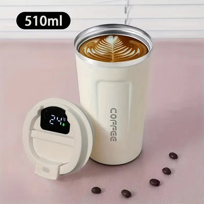 Smart Temperature Coffee Mug | 17oz Insulated Stainless Steel Travel Mug with Leakproof Lid (mart)