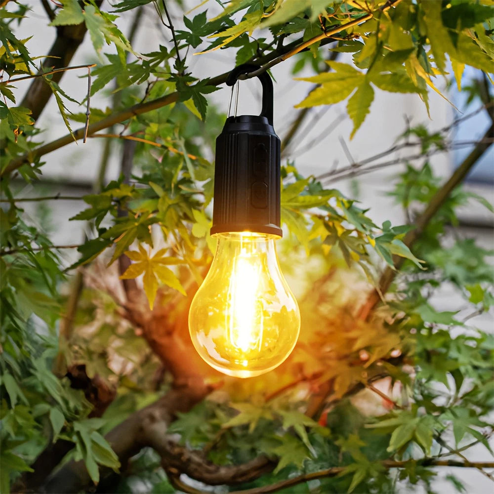 Rechargeable Portable LED Camping Lantern, Tent Lamp with Clip Hook