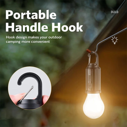 Rechargeable Portable LED Camping Lantern, Tent Lamp with Clip Hook