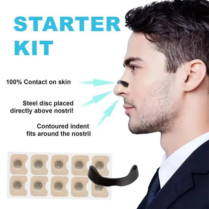 Magnetic Nose Strips,Sleepco Nasal Dilator Starter Kit / Next-Gen BreathIn Nosel Strips
