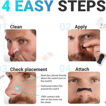 Magnetic Nose Strips,Sleepco Nasal Dilator Starter Kit / Next-Gen BreathIn Nosel Strips